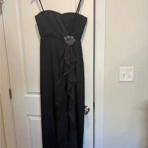 BCBG Navy Strapless Gown